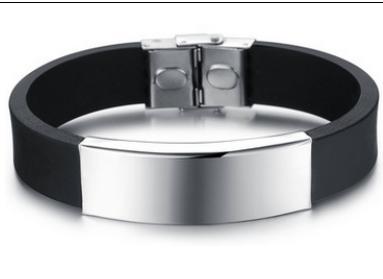 S.steel leather bracelet