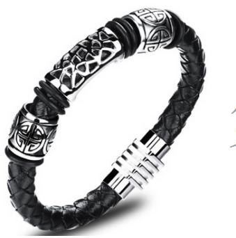 S.steel leather bracelet