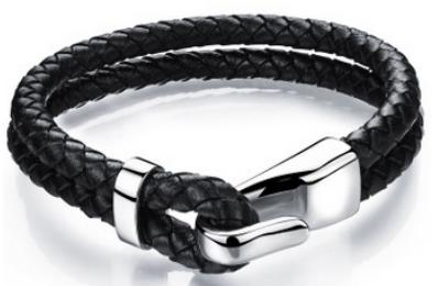 S.steel leather bracelet