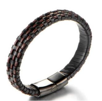 S.steel leather bracelet