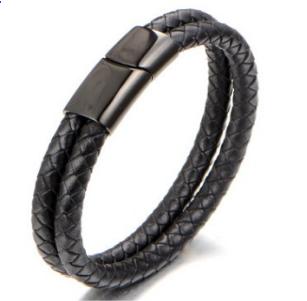 S.steel leather bracelet