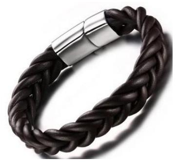 S.steel leather bracelet